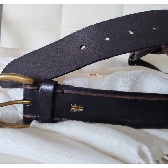 Frye | D-Ring Braided Genuine Leather Buckle Belt in Black - Picture 12 of 16